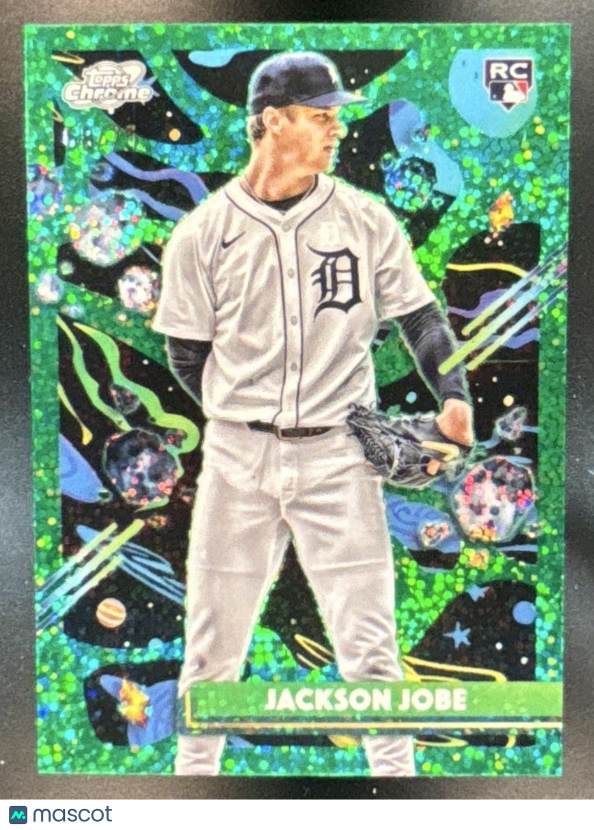 2025 Topps Cosmic Chrome Jackson Jobe Green Space Dust /75 RC Detroit Tigers - Sports Cards