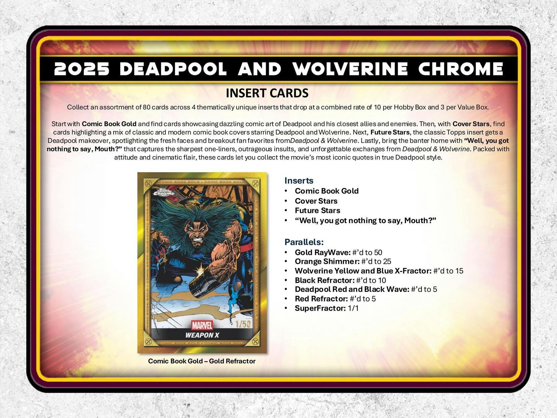 2025 Topps Deadpool Chrome Blaster Box - Trading Cards