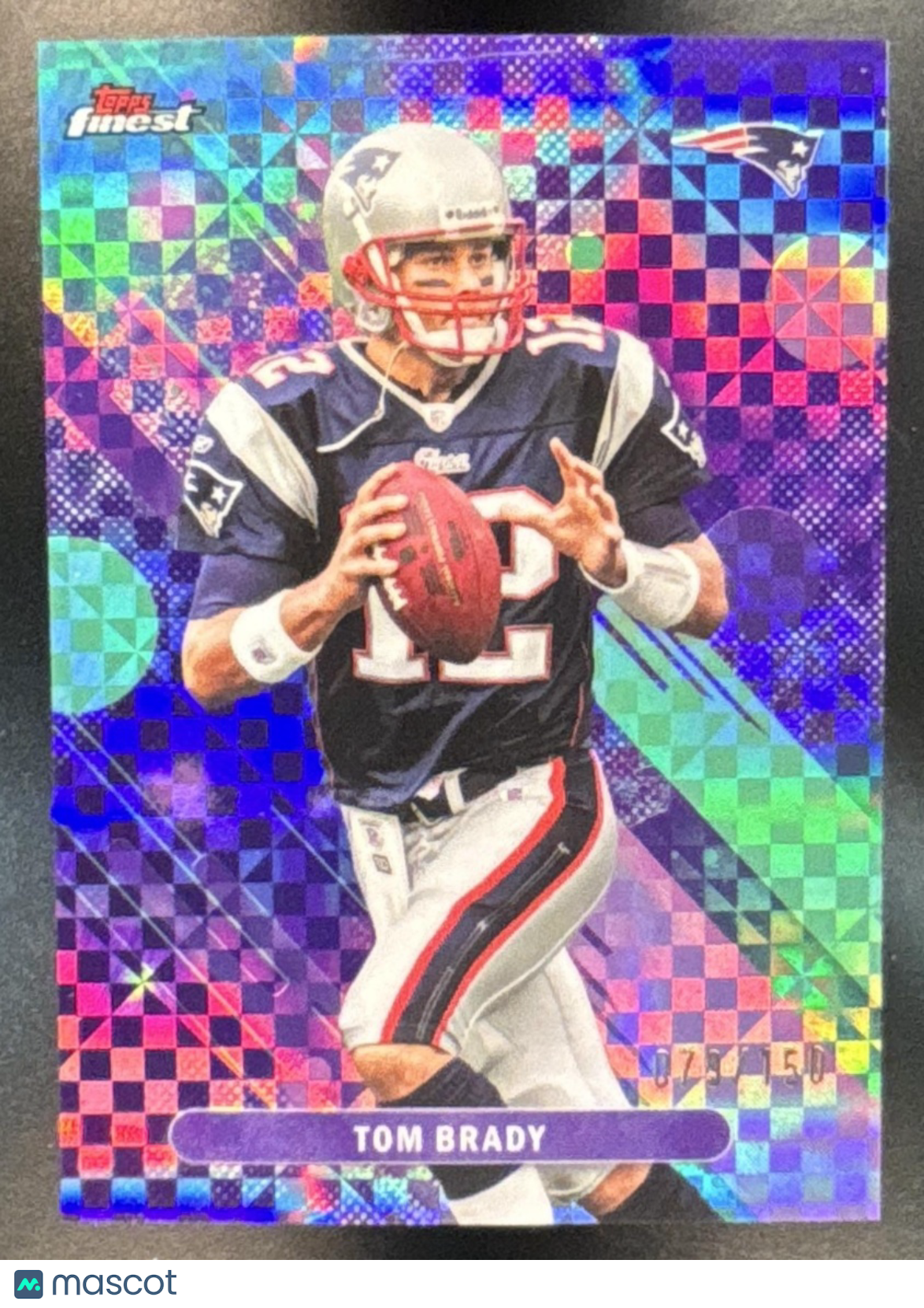 2025 Topps Finest #100 Tom Brady Purple X-Fractor 70/150 New England Patriots - Sports Cards