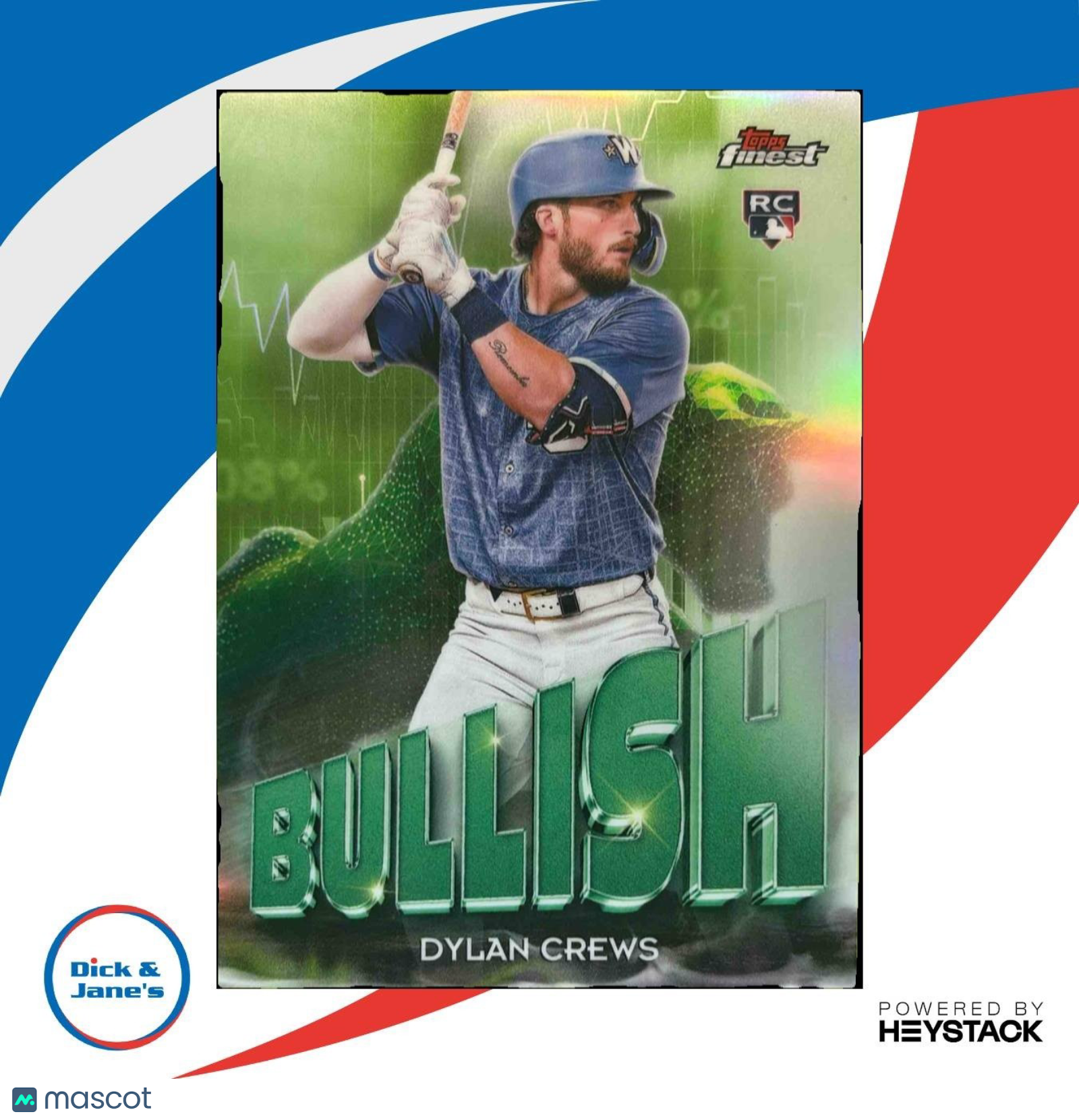 2025 Topps Finest Dylan Crews Bullish #B-7 RC Washington Nationals - Sports Cards