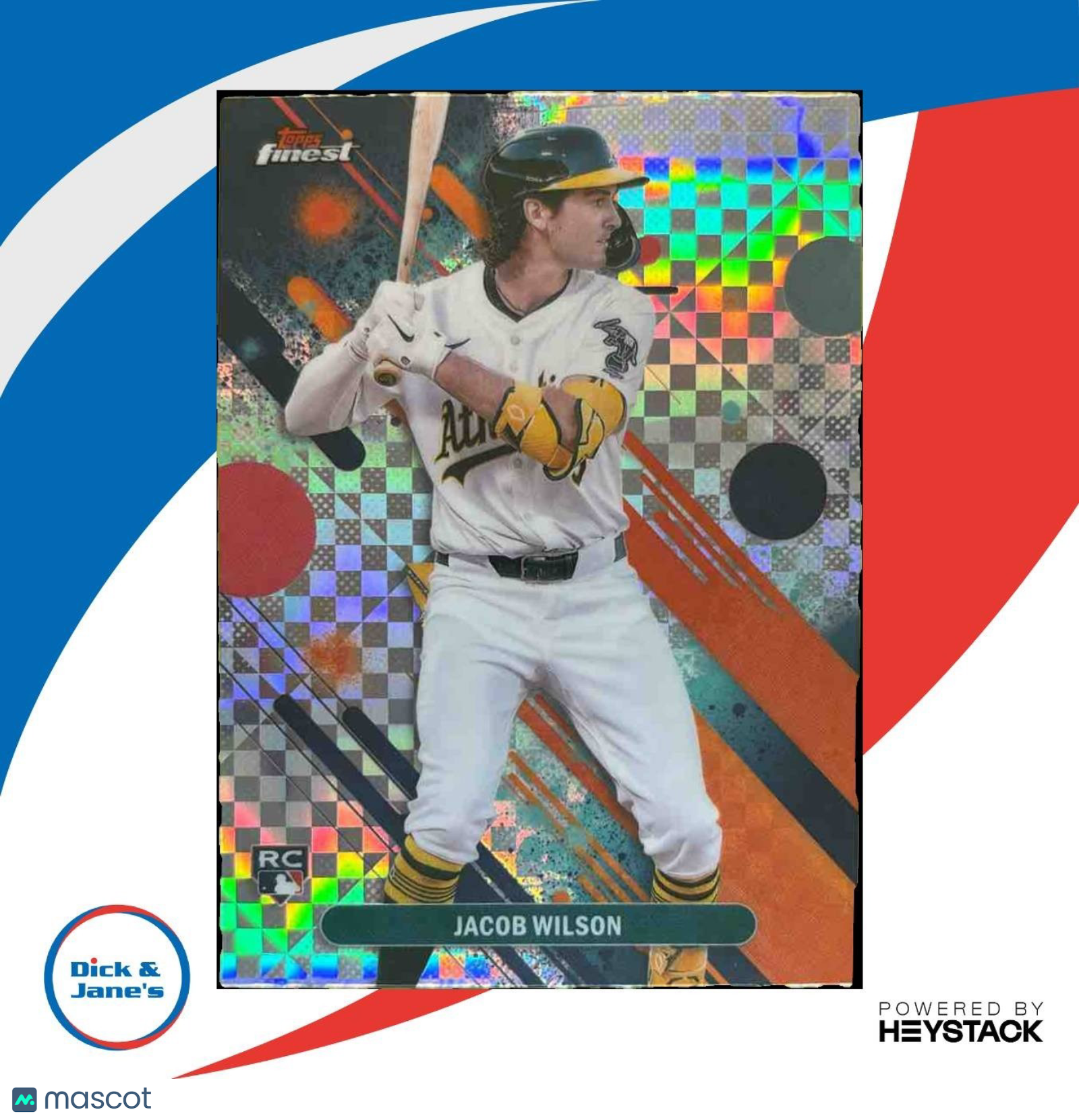 2025 Topps Finest Jacob Wilson Common X-Fractor #61 RC Athletics - Sports Cards
