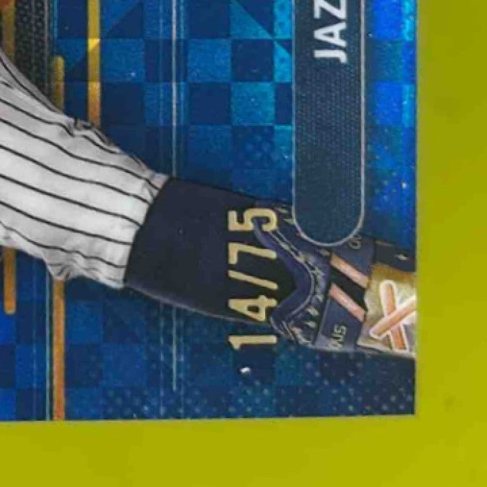 2025 Topps Finest Jazz Chisholm Jr. Blue X-Fractor /75 #187 New York Yankees - Sports Cards
