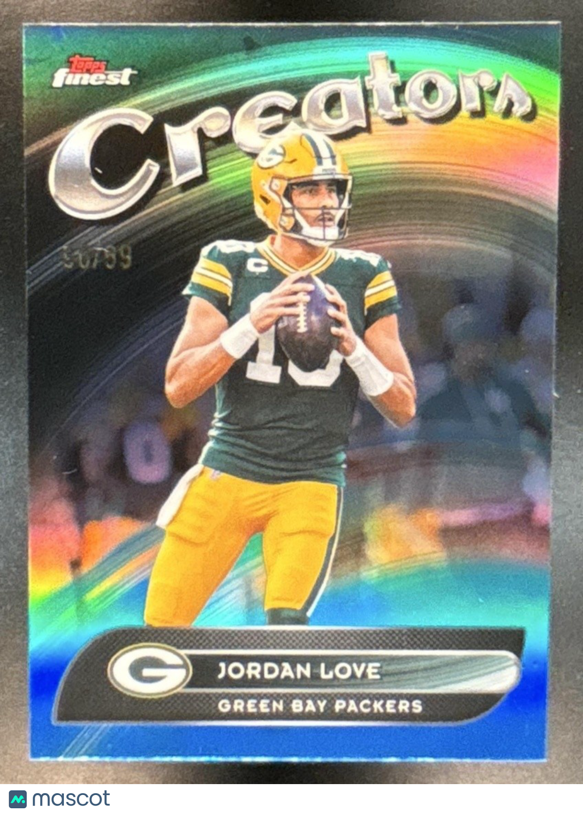 2025 Topps Finest Jordan Love Creators Blue Refractor /99 #CR-11 Packers - Sports Cards