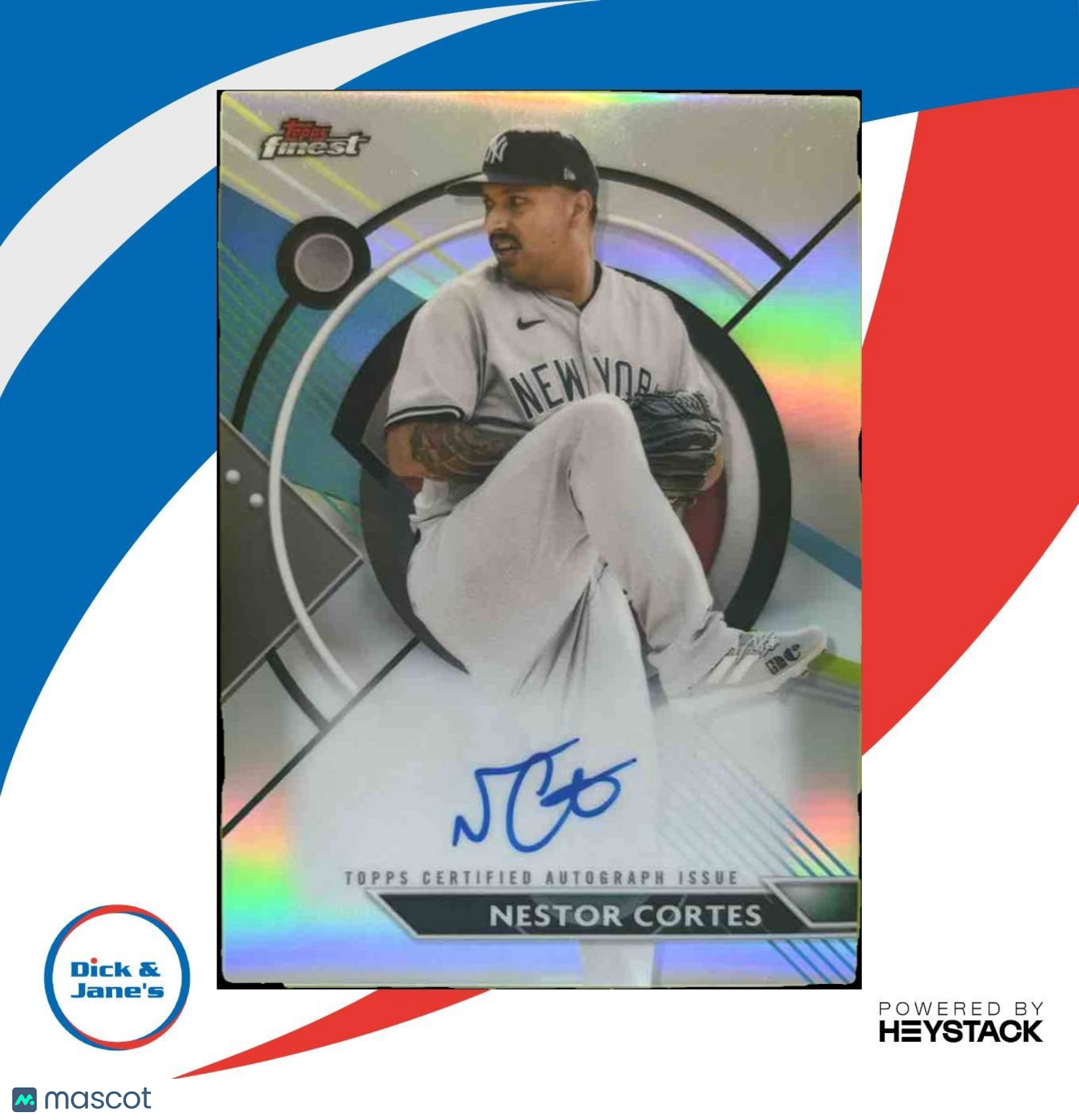2025 Topps Finest Nestor Cortes Auto Refractor #FA-NC New York Yankees - Sports Cards