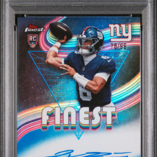 2025 Topps Finest Rookie Auto Jaxson Dart RK Blue