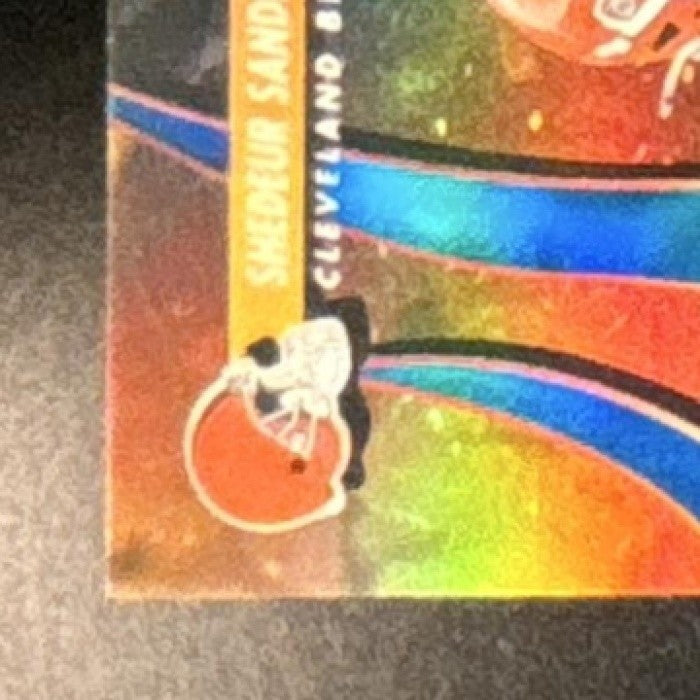 2025 Topps Finest Shedeur Sanders Torchers Blue Refractor /99 Cleveland Browns - Sports Cards