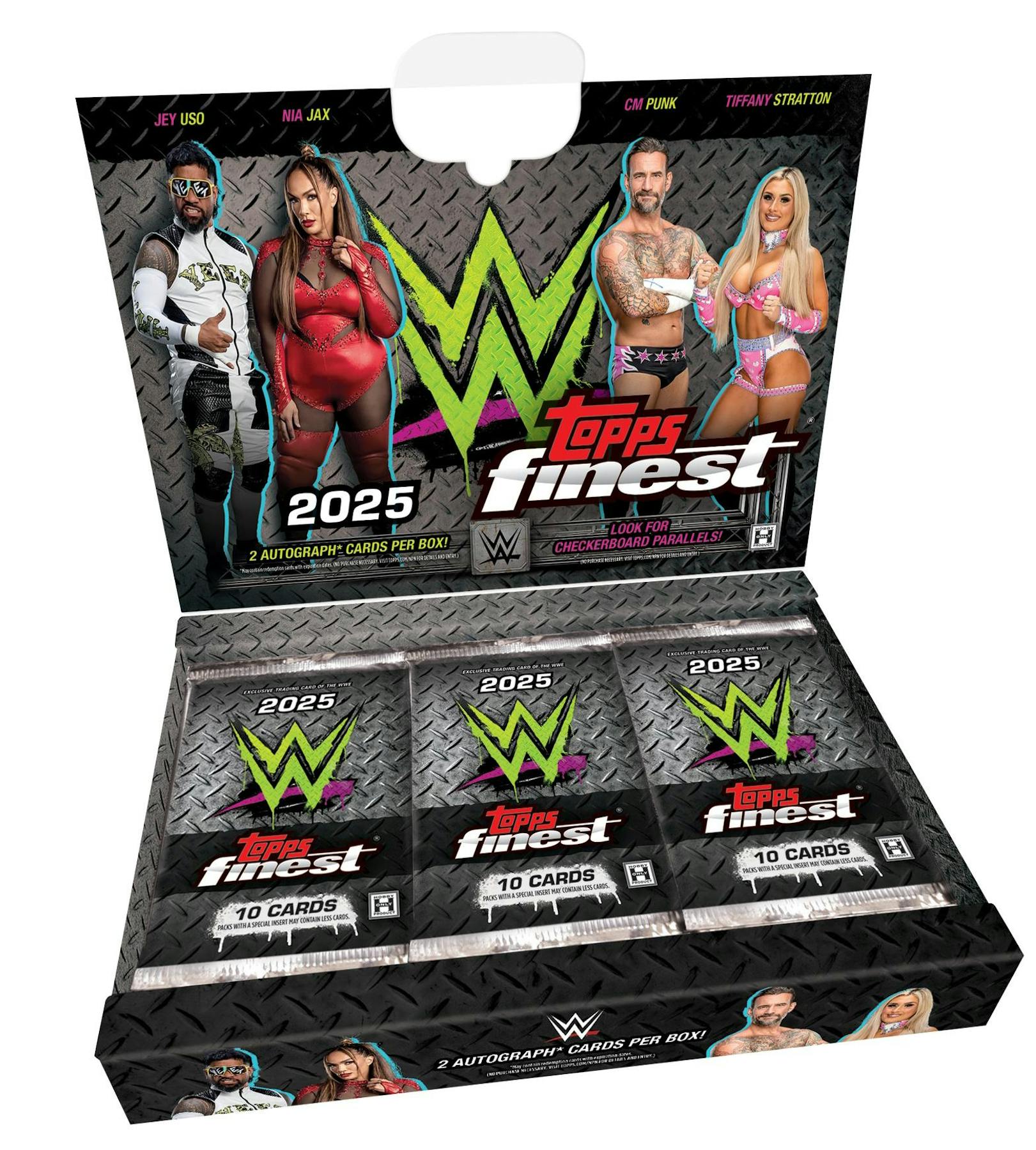 2025 Topps Finest WWE Hobby Box (2 Autos) - Hobby Box