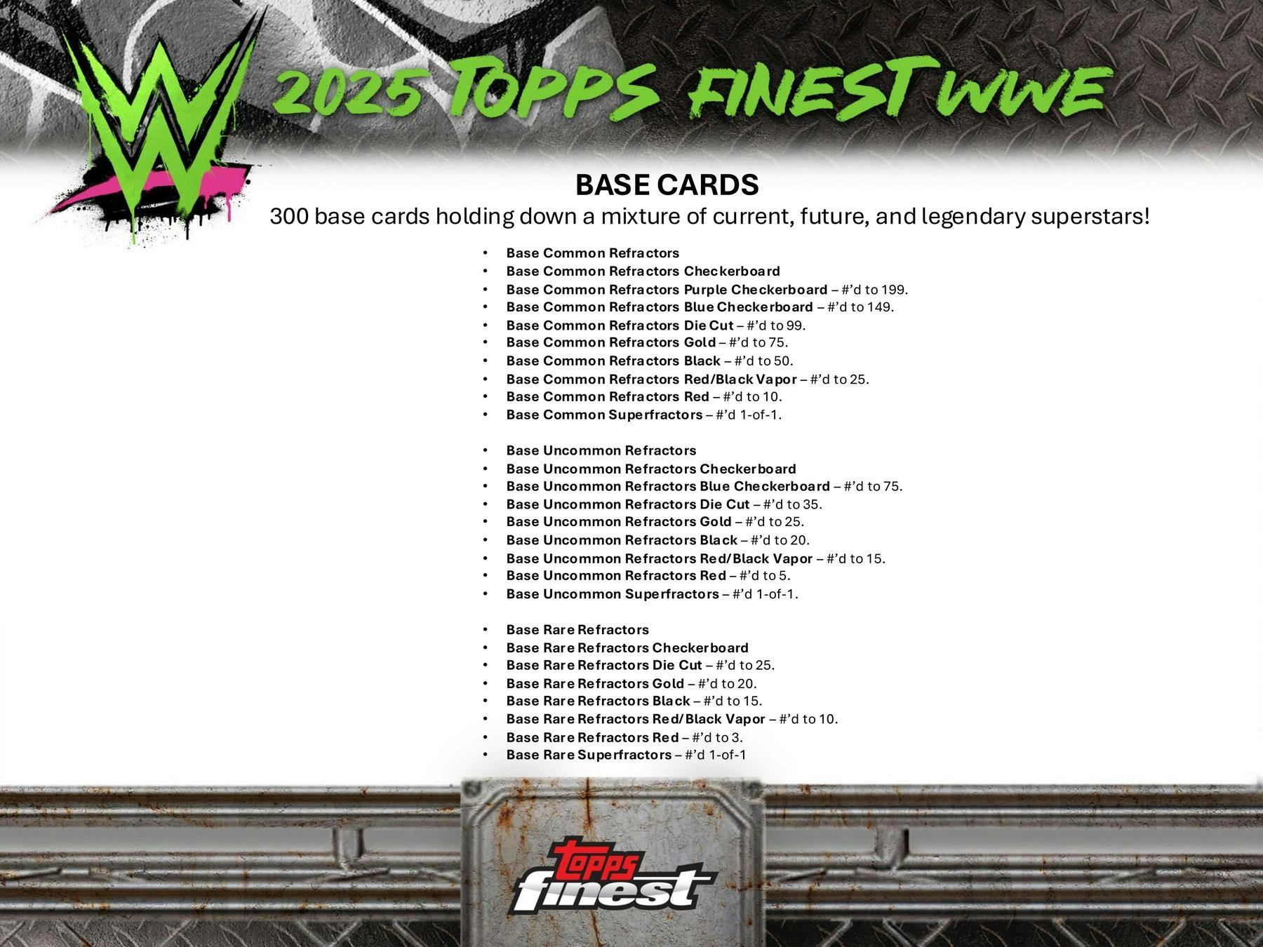 2025 Topps Finest WWE Hobby Box (2 Autos) - Hobby Box