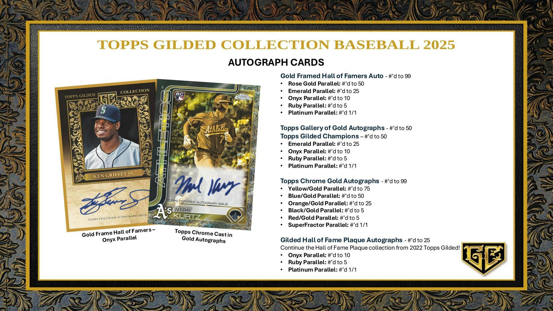 2025 Topps Gilded Collection Baseball Hobby Box - Sports Collectibles