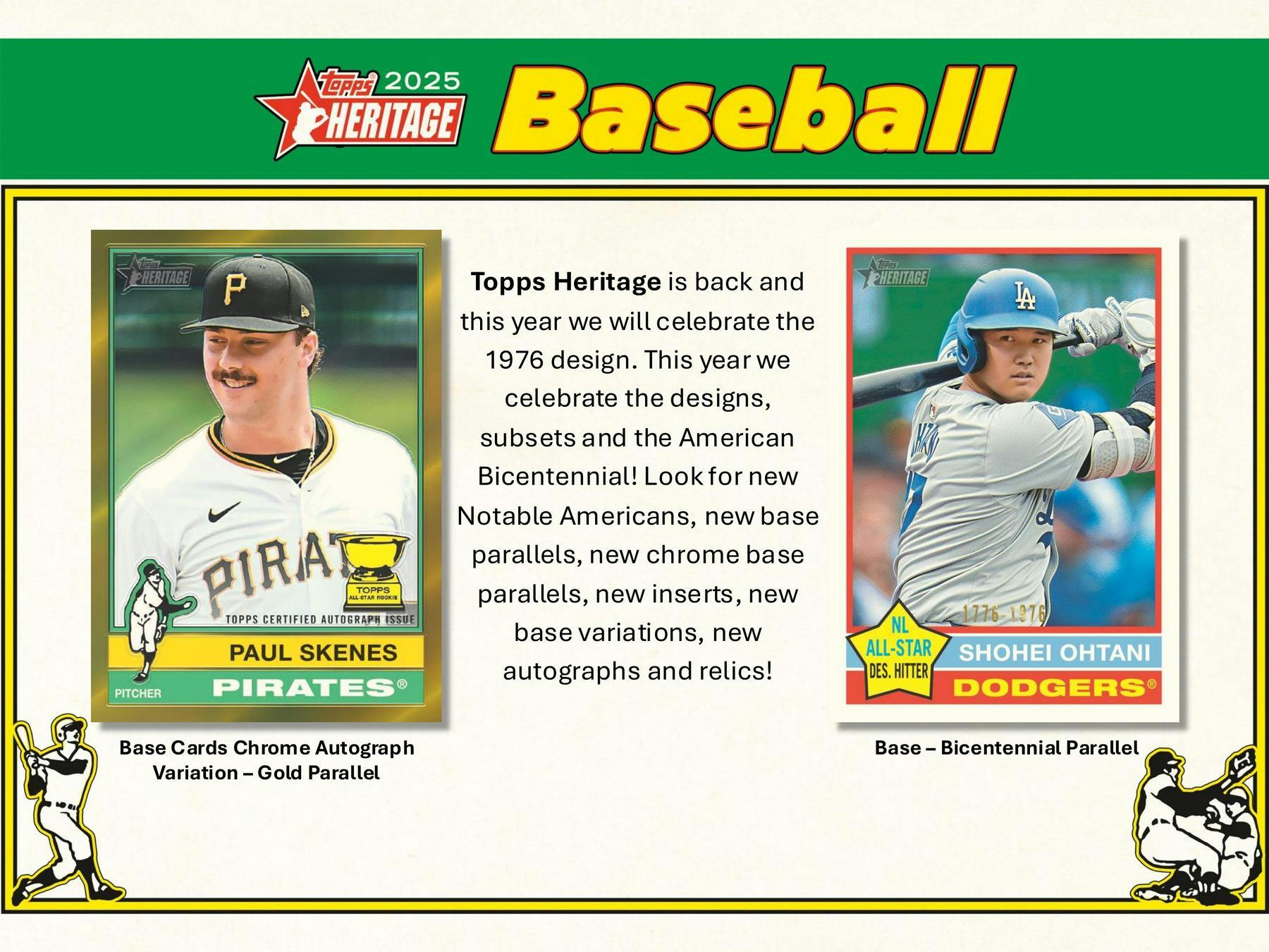 2025 Topps Heritage Baseball Mega Box (Red Green Bordered) - MLB hobby
