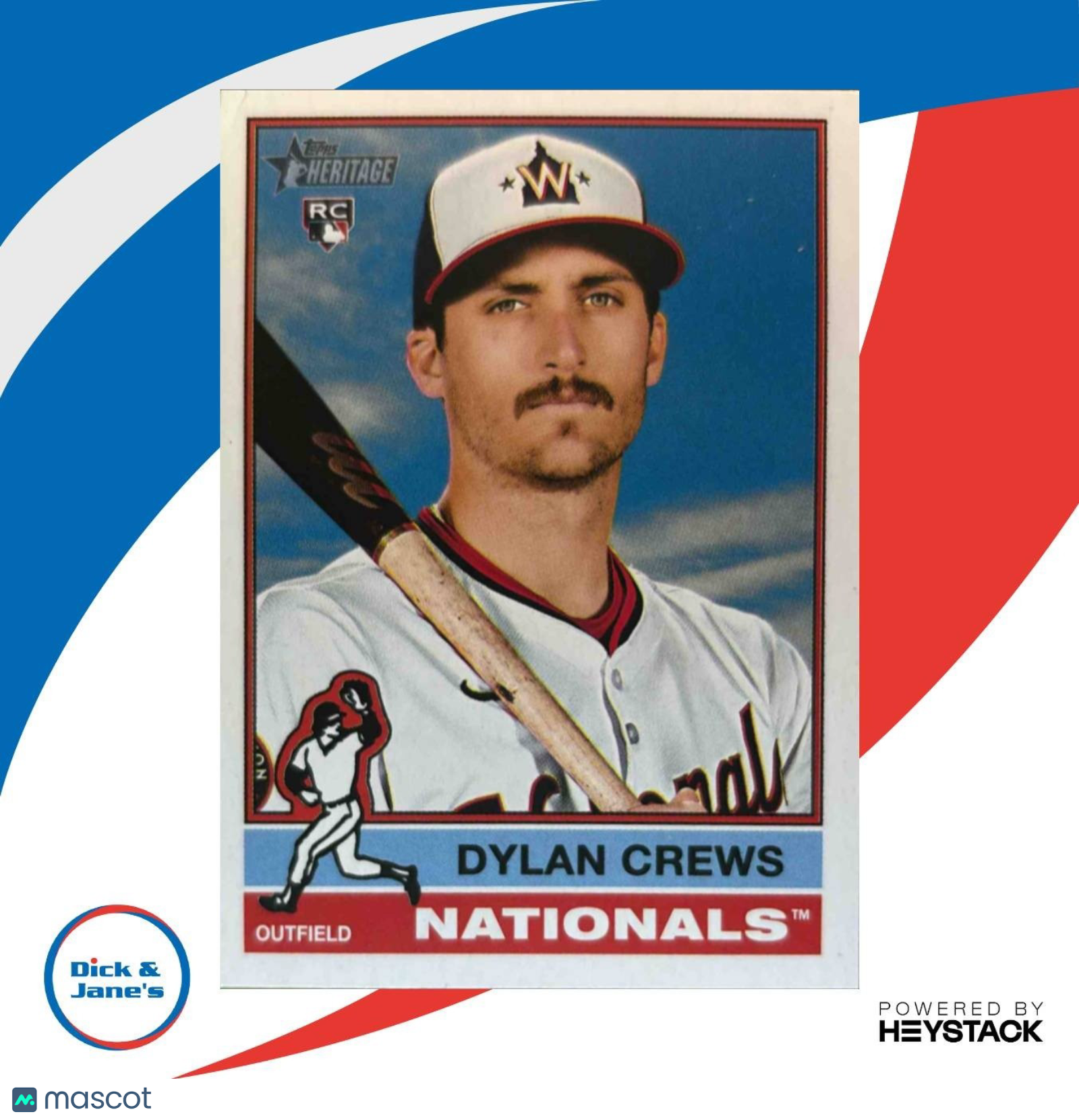 2025 Topps Heritage Dylan Crews #247 RC Washington Nationals - Sports Cards