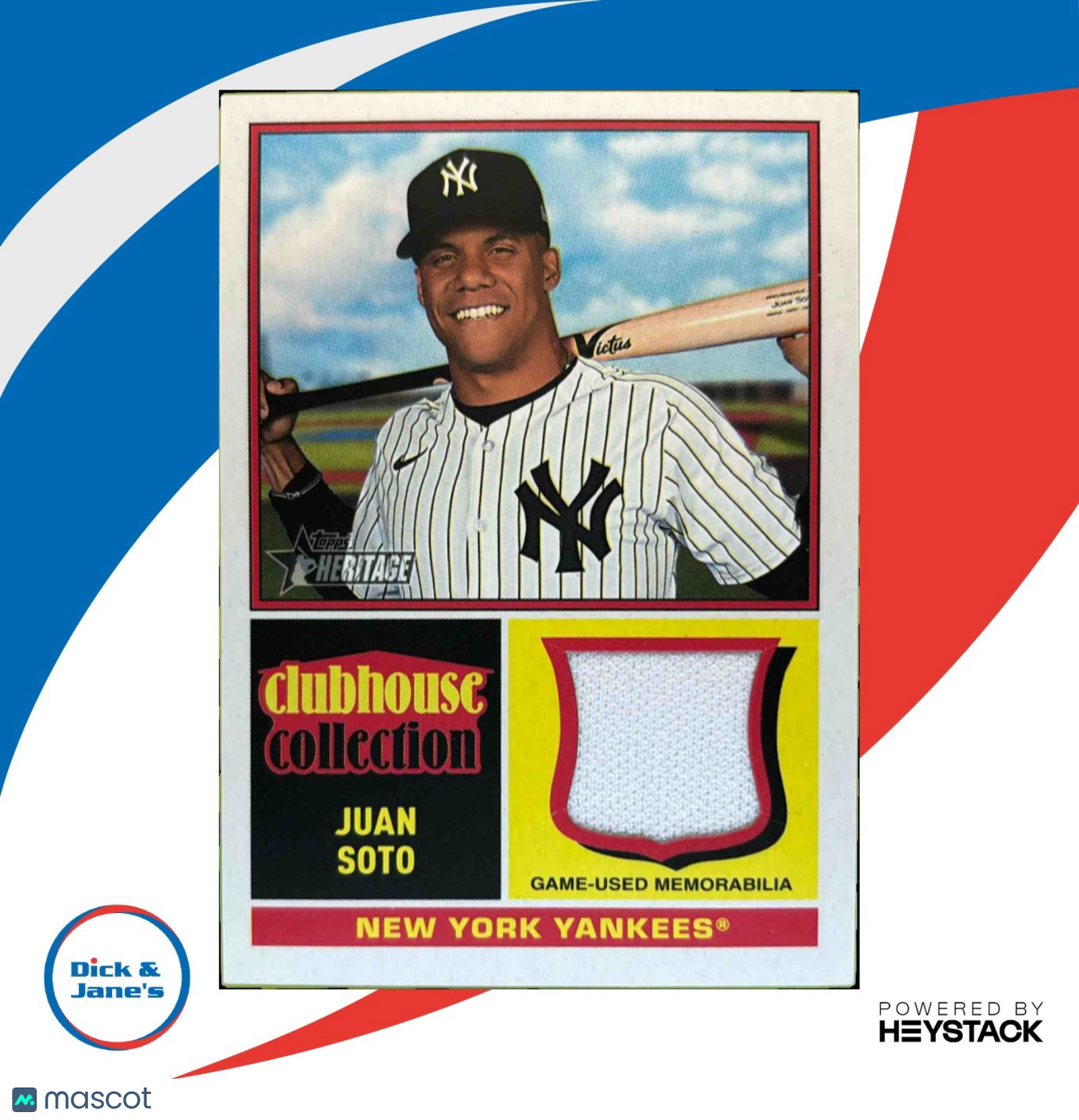 2025 Topps Heritage Juan Soto Clubhouse Collection Relics New York Yankees - Sports Cards