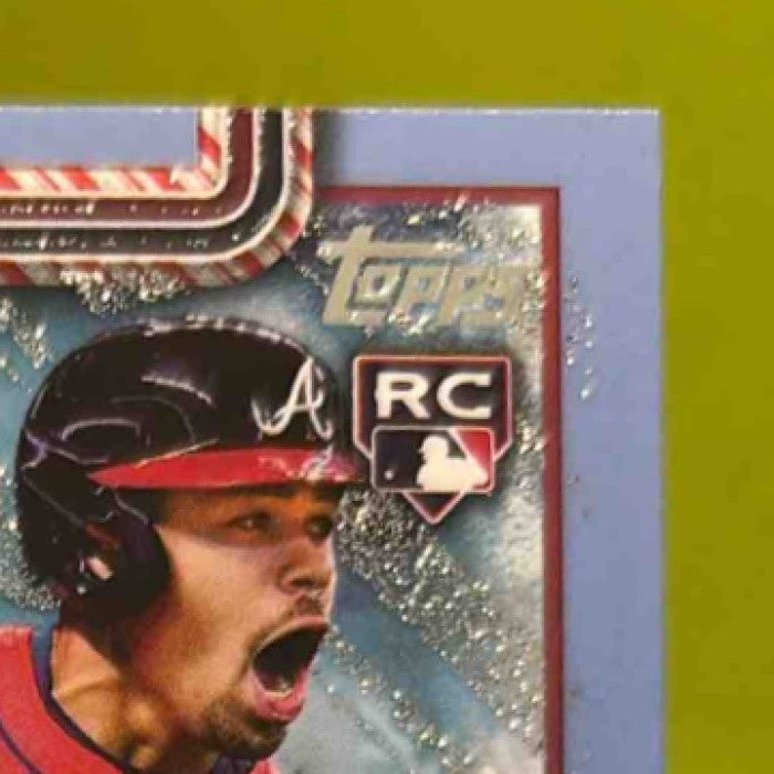 2025 Topps Holiday Drake Baldwin Blue Metallic Glitter #H60 RC Atlanta Braves - Sports Cards