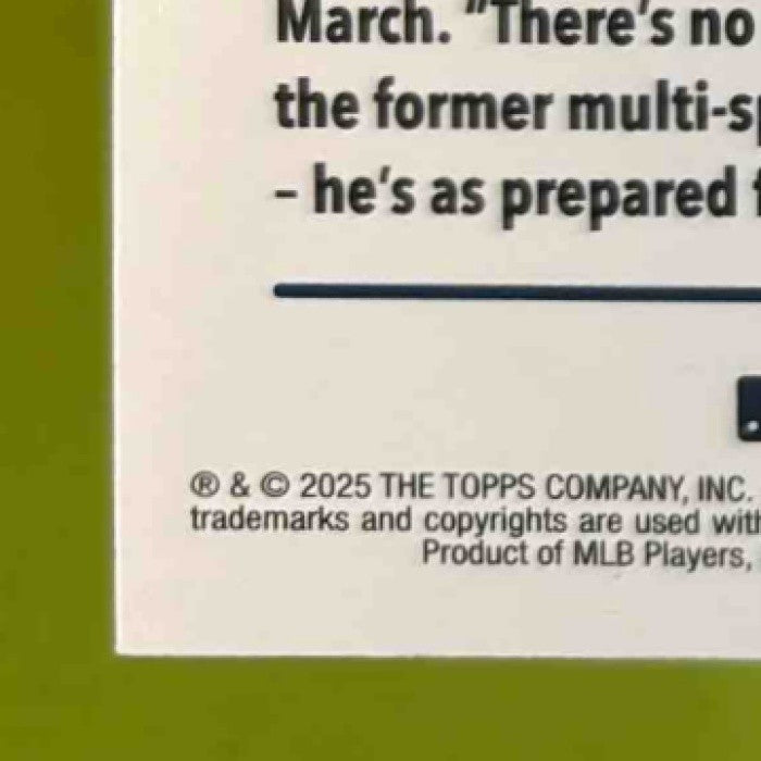 2025 Topps Holiday Drake Baldwin Blue Metallic Glitter #H60 RC Atlanta Braves - Sports Cards