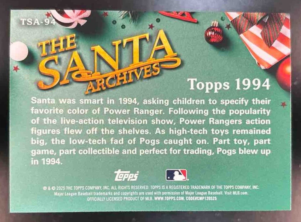 2025 Topps Holiday Santa Claus The Archives #TSA-94 - Sports Cards