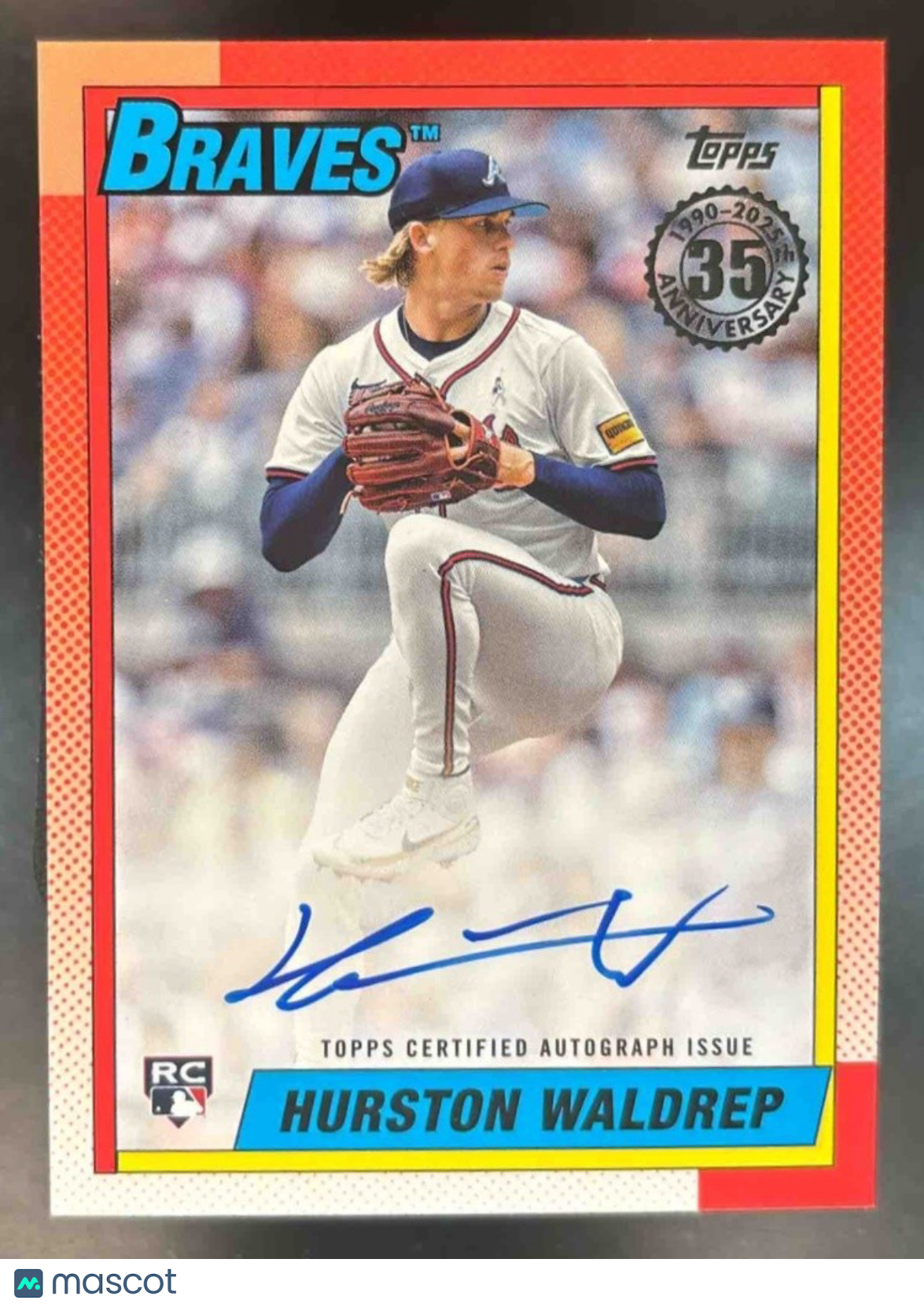 2025 Topps Hurston Waldrep 1990 Baseball Auto Series 1 #90A-HW RC Atlanta Braves - Sports Cards