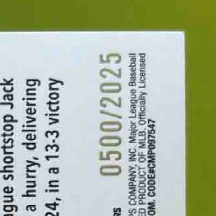 2025 Topps Jacob Wilson Gold 500/2025 #314 RC Oakland Athletics - Sports Cards