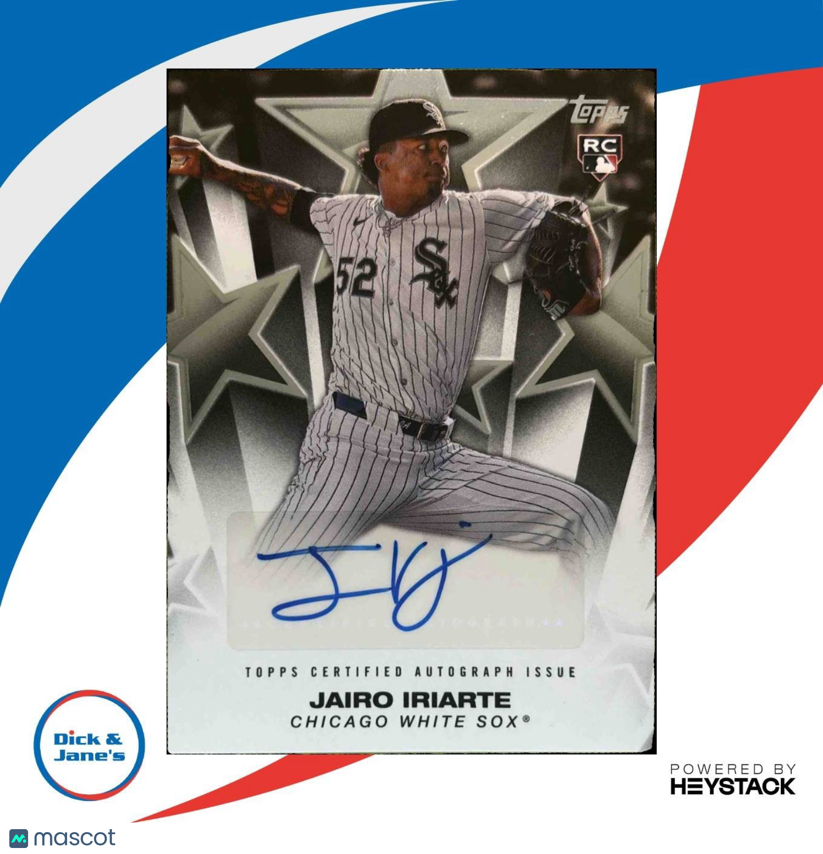 2025 Topps Jairo Iriarte Baseball Stars Auto RC Chicago White Sox - Sports Cards