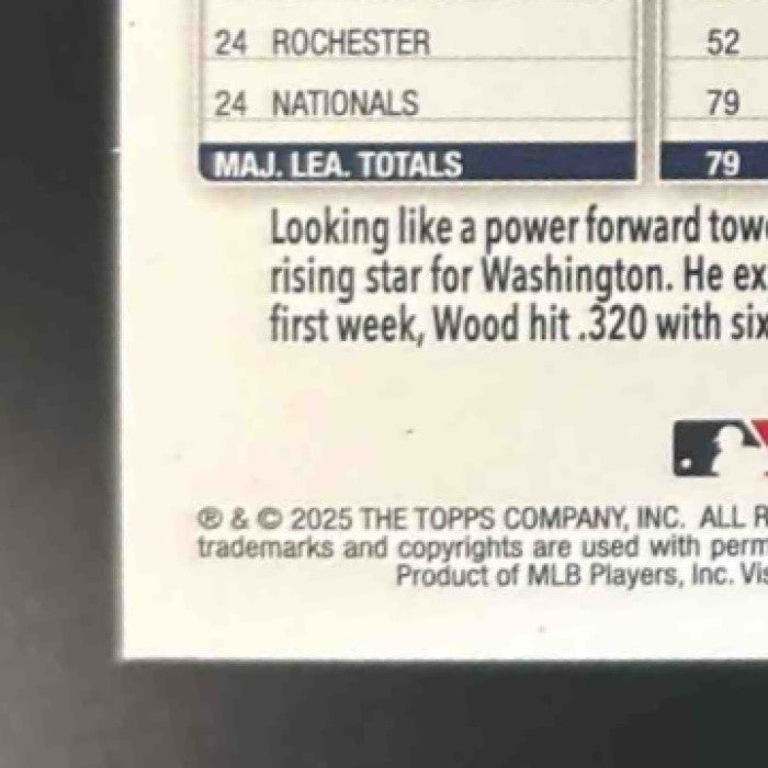 2025 Topps James Wood Retail Rookie Image Variation #181 RC Washington Nationals - Sports Cards