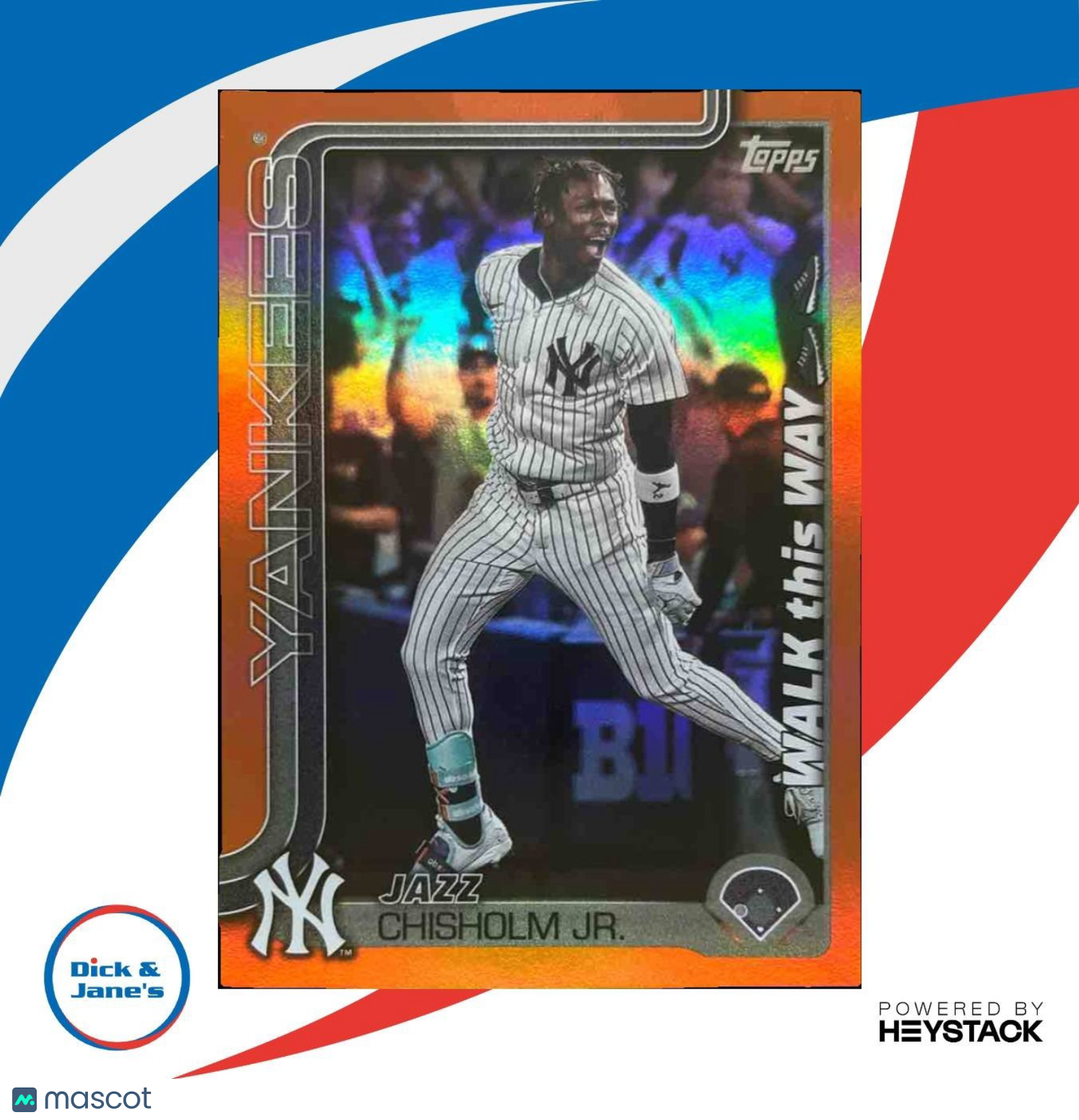 2025 Topps Jazz Chisholm Jr. Walk This Way Orange 6/25 #WTW-24 New York Yankees - Sports Cards