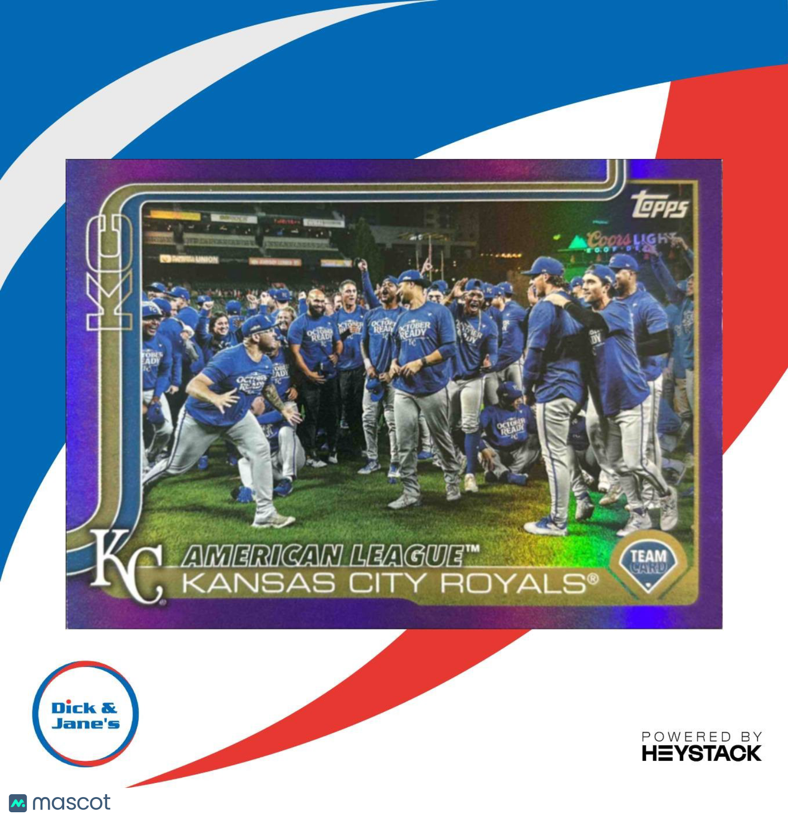 2025 Topps Kansas City Royals Purple Holo Foil 209/250 #519 - Sports Cards