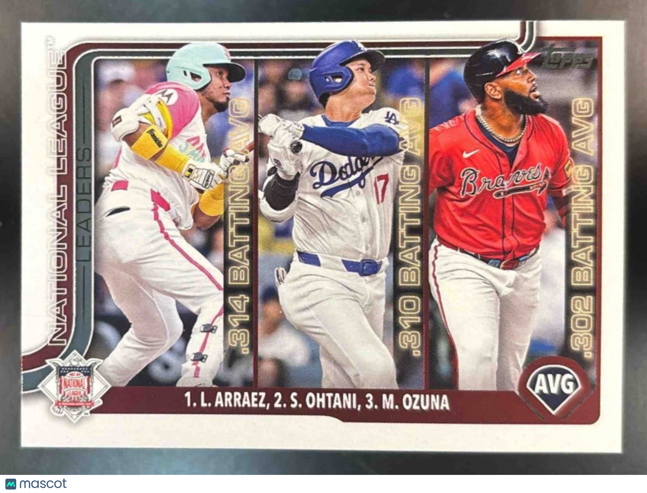 2025 Topps Luis Arraez Shohei Ohtani Marcell Ozuna #347 - Sports Cards