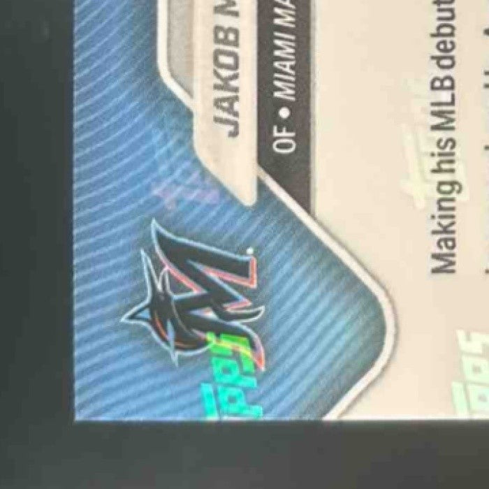 2025 Topps Now Rookie Cup Jakob Marsee Gold Foil 18/50 #RC-8 Miami Marlins - Sports Cards