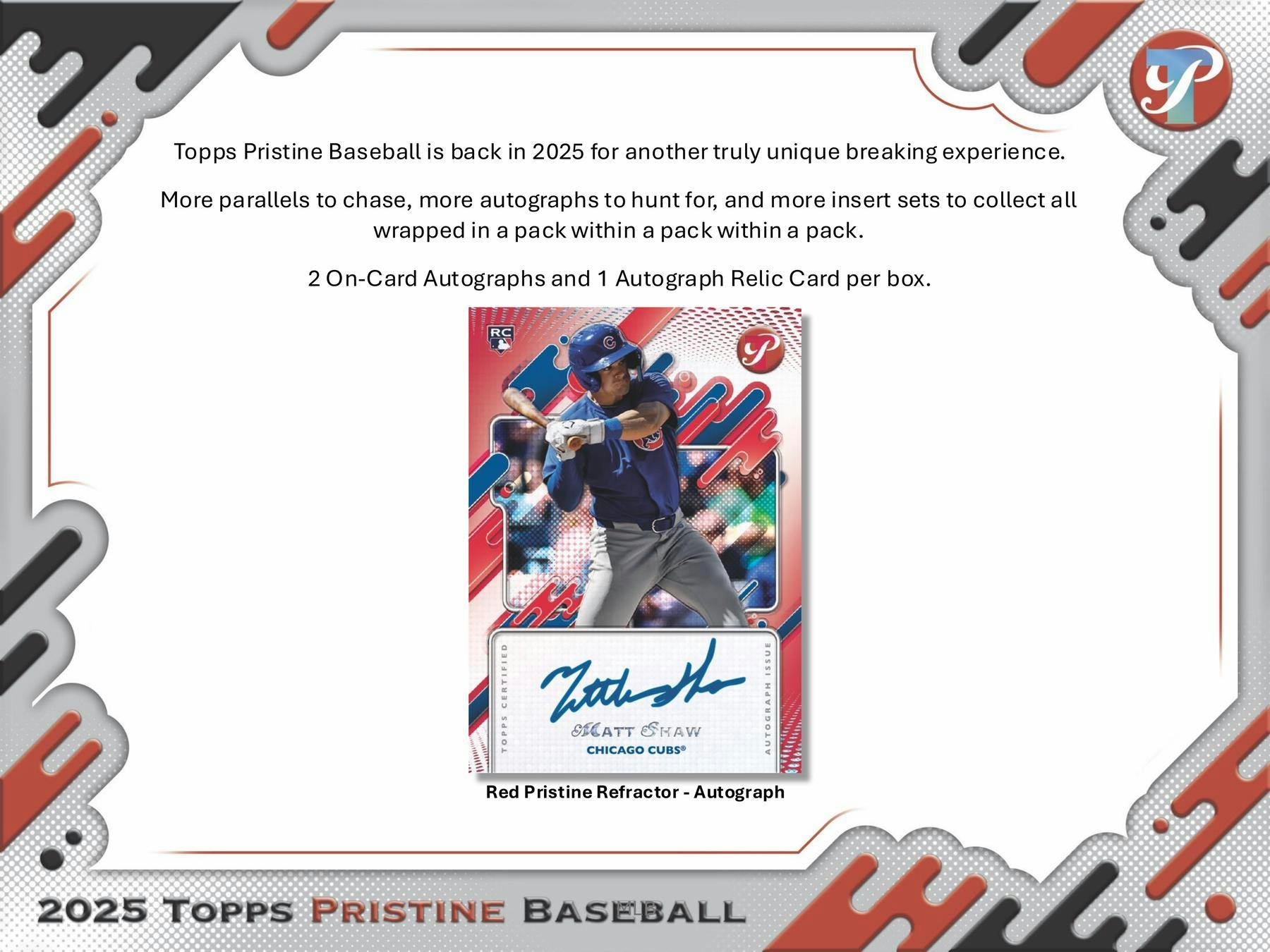 2025 Topps Pristine Baseball Hobby Box - MLB Hobby Box