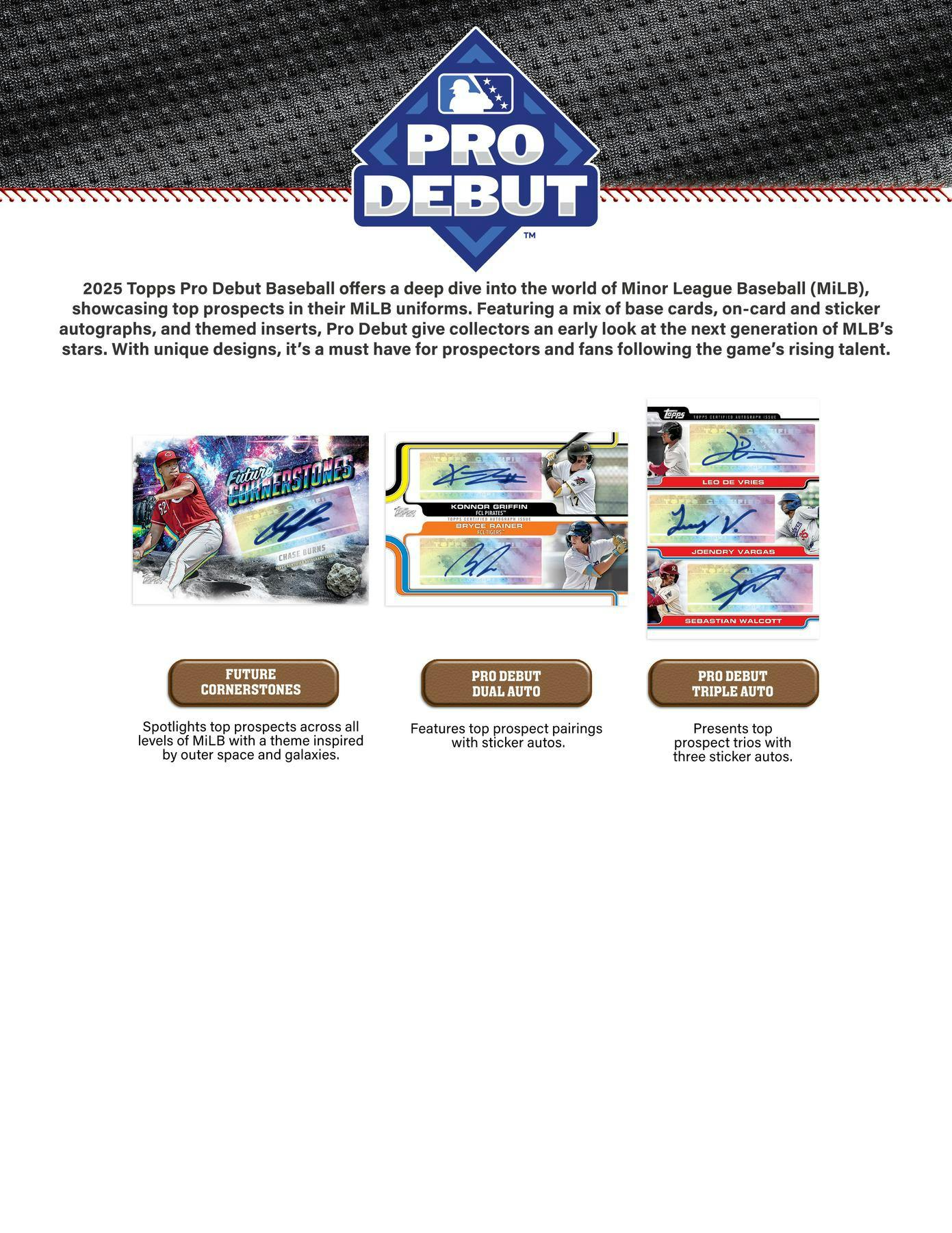 2025 Topps Pro Debut Baseball Hobby Jumbo Box (4 Autos / Chrome Inserts) - MLB Hobby Box