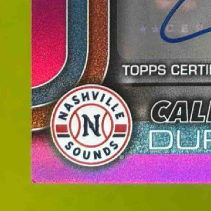 2025 Topps Pro Debut Caleb Durbin Auto Fuchsia Foil 15/199 Nashville Sounds - Sports Cards