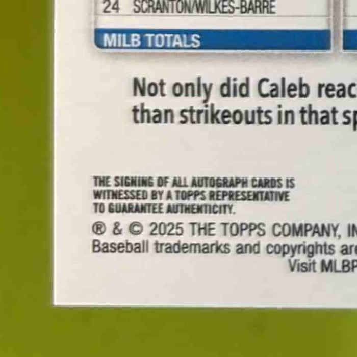 2025 Topps Pro Debut Caleb Durbin Auto Fuchsia Foil 15/199 Nashville Sounds - Sports Cards