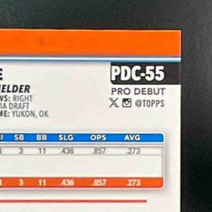 2025 Topps Pro Debut Carson Benge #PD-55 Auto TRUE Orange Foil 20/25 MY Mets - Sports Cards