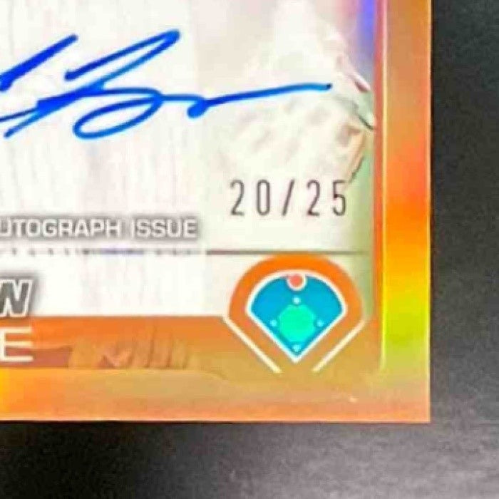 2025 Topps Pro Debut Carson Benge #PD-55 Auto TRUE Orange Foil 20/25 MY Mets - Sports Cards