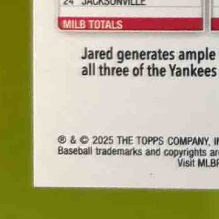 2025 Topps Pro Debut Jared Serna Purple Foil /299 Jacksonville Jumbo Shrimp - Sports Cards