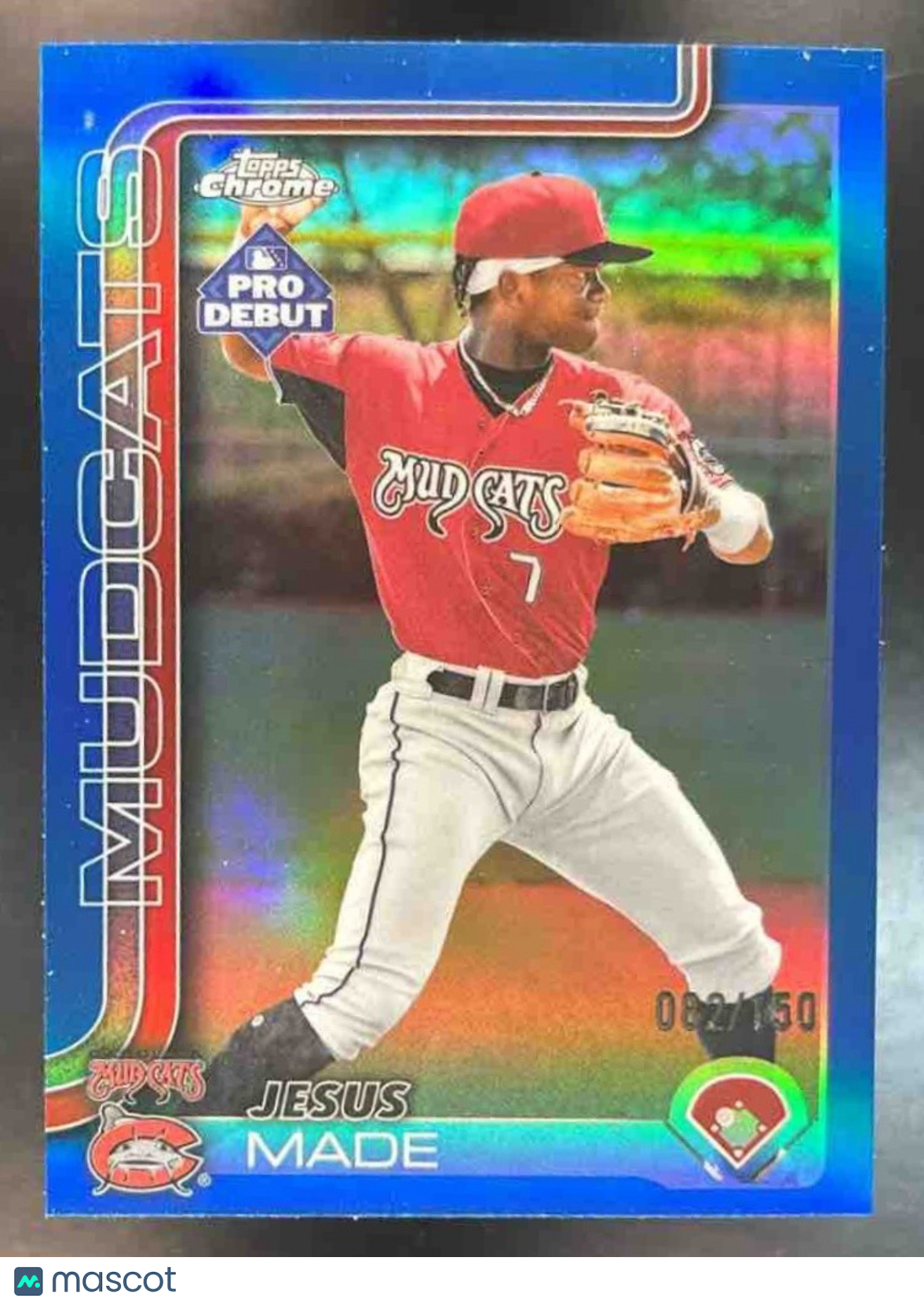 2025 Topps Pro Debut Jesus Made Chrome Blue /150 #PDC-39 Carolina Mudcats - Sports Cards