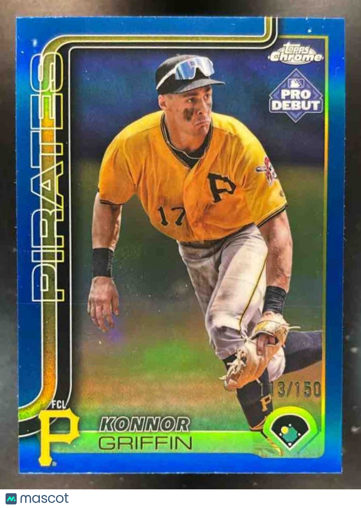 2025 Topps Pro Debut Konnor Griffin Chrome Blue Refractor /150 #PDC-32 Pirates - Sports Cards