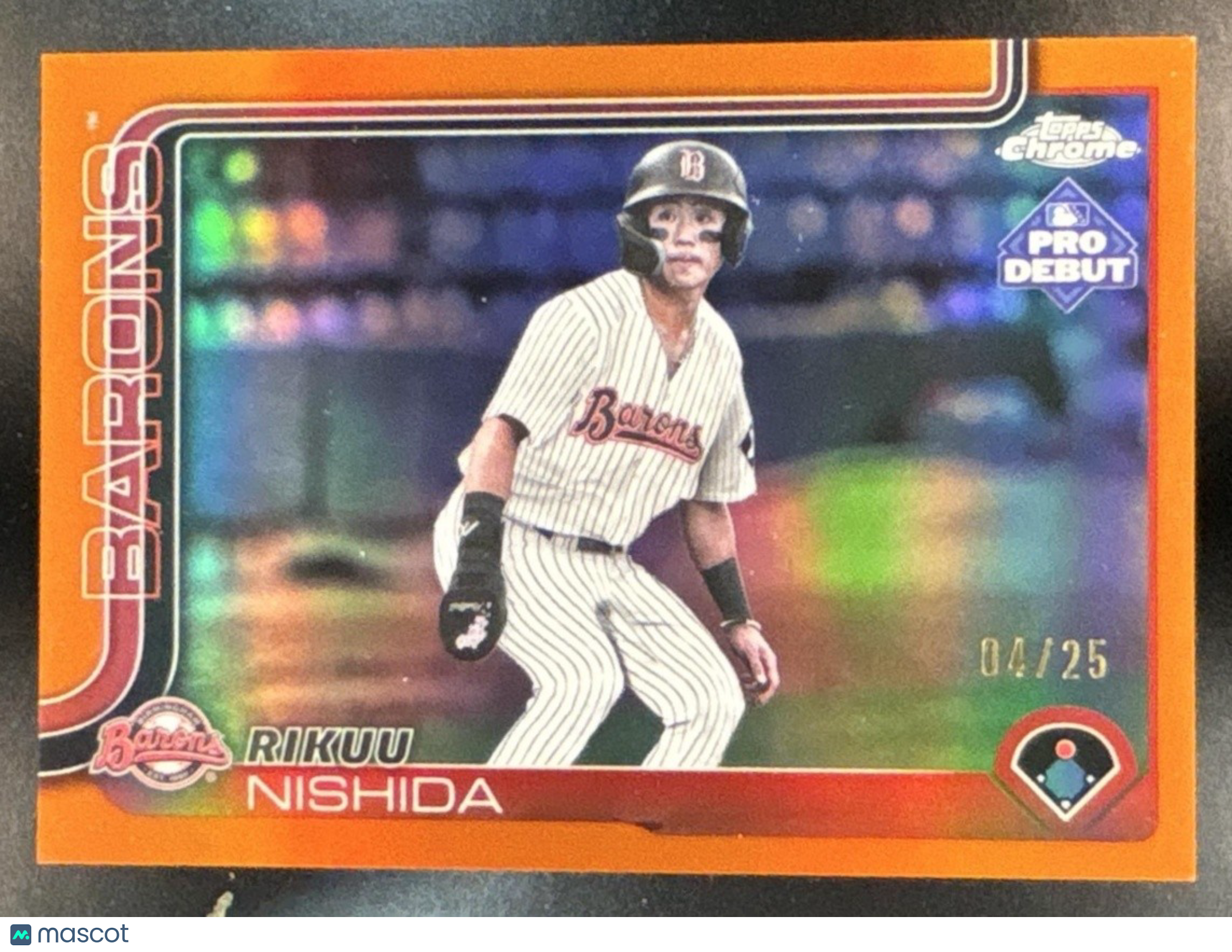 2025 Topps Pro Debut Rikuu Nishida Chrome Orange /25 #PDC-86 Birmingham Barons - Sports Cards