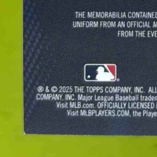 2025 Topps Riley Greene Major League Material Relics S2 #MLM2-RG Detroit Tigers - Sports Cards