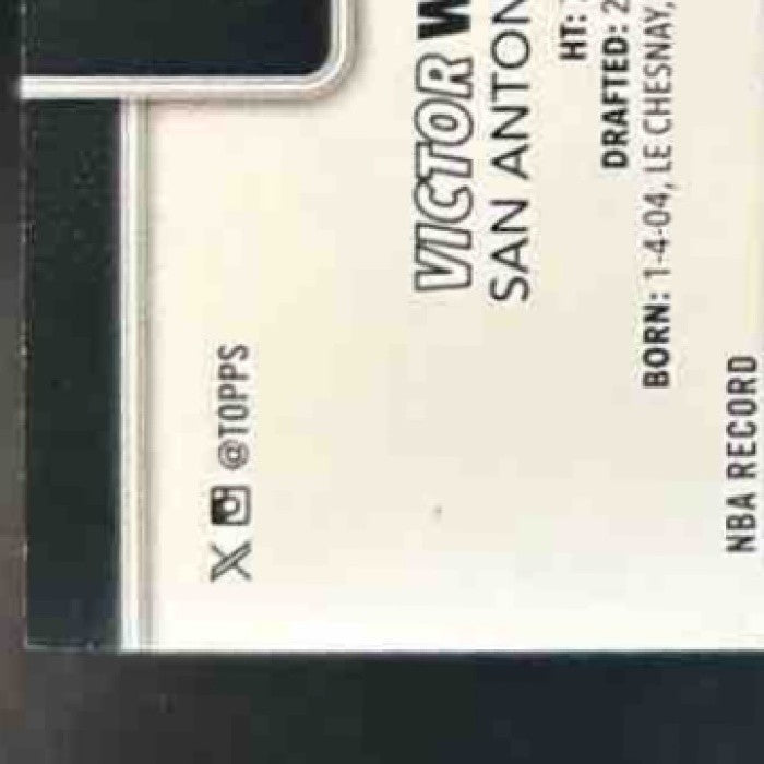 2025 Topps Rip Night Victor Wembanyama Blue San Antonio Spurs SSP #BK-20 - Sports Cards