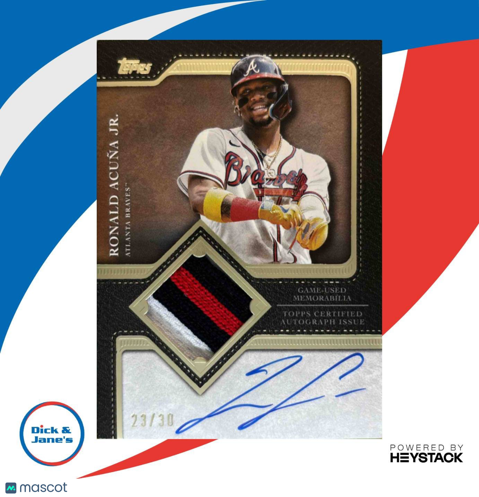 2025 Topps Ronald Acuna Jr. Auto Patch 23/30 #TFAP2-RA Atlanta Braves - Sports Cards