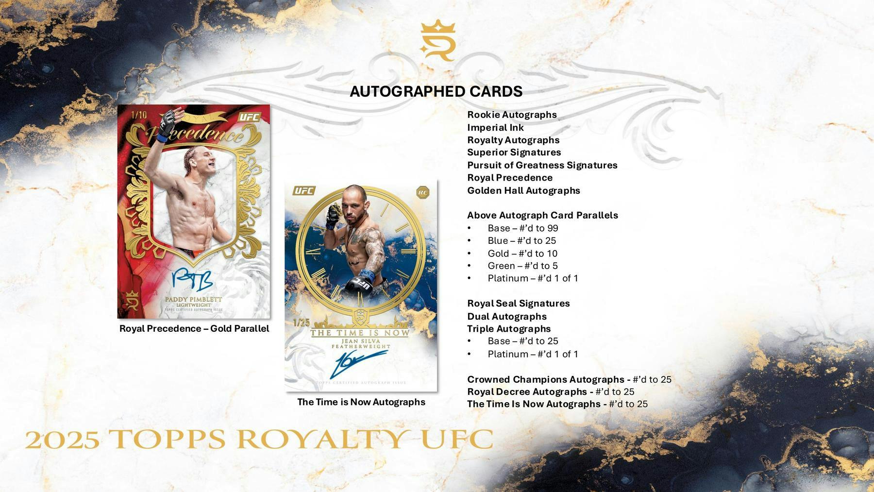 2025 Topps Royalty UFC Hobby Box (5 Auto / 3 Relics) - Trading Cards