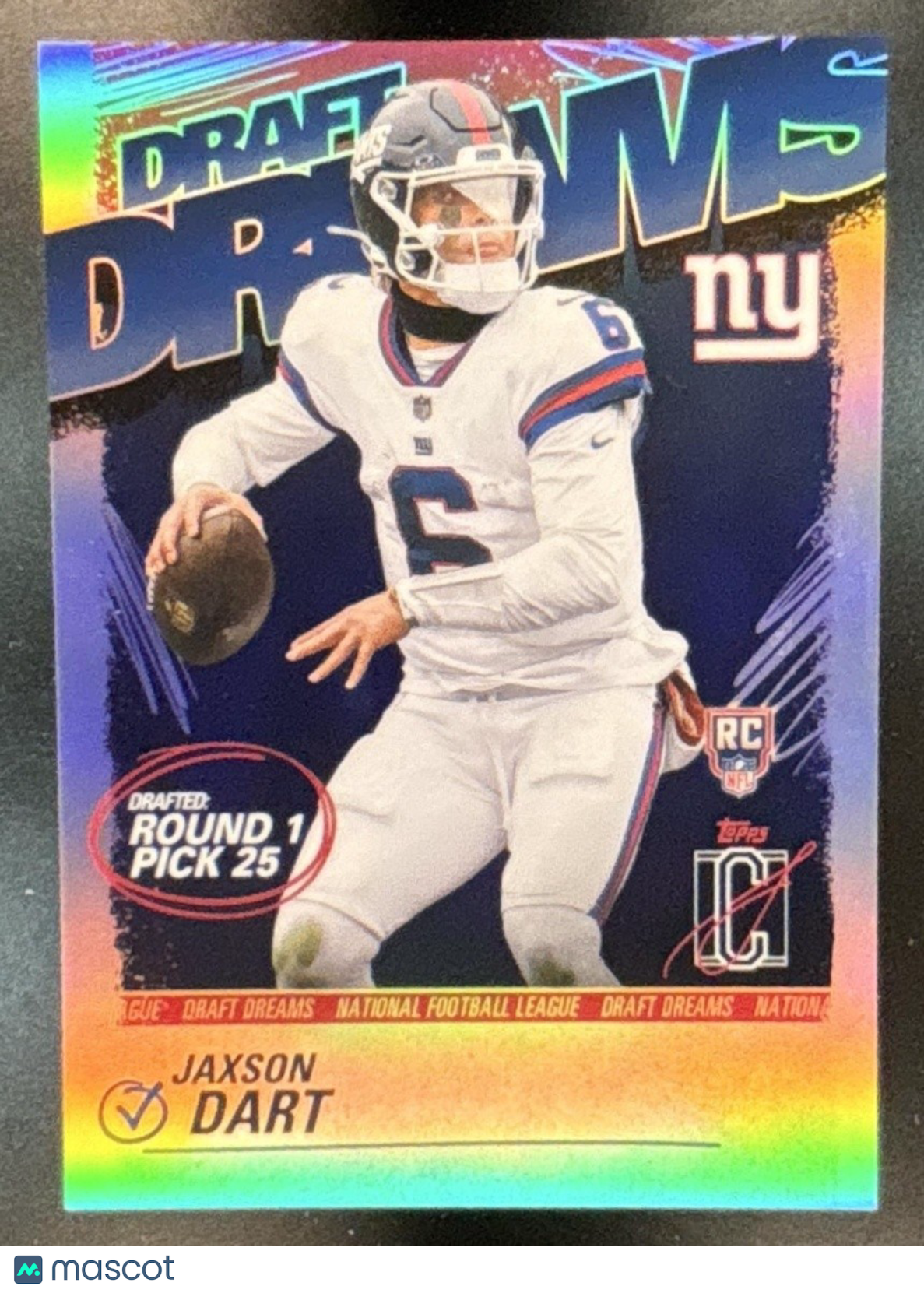 2025 Topps Signature Class Jaxson Dart Draft Dreams #DD-1 RC SSP New York Giants - Sports Cards