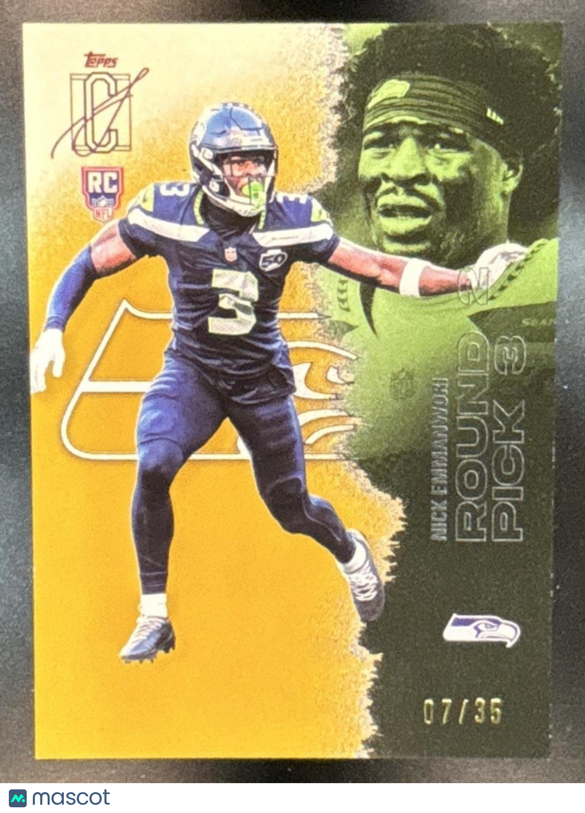 2025 Topps Signature Class Nick Emmanwori Gold Foil /35 #174 RC Seattle Seahawks - Sports Cards