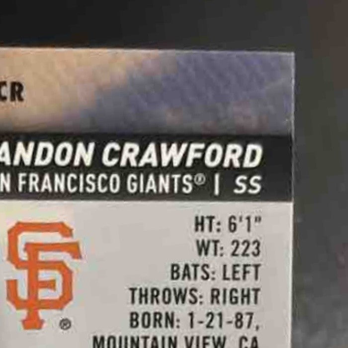 2025 Topps Stadium Club Brandon Crawford Auto Yellow Foil San Francisco Giants - Sports Cards