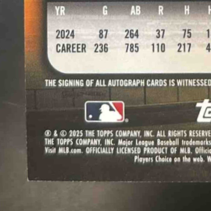 2025 Topps Stadium Club Kerry Carpenter Auto #SCBA-KC Detroit Tigers - Sports Cards