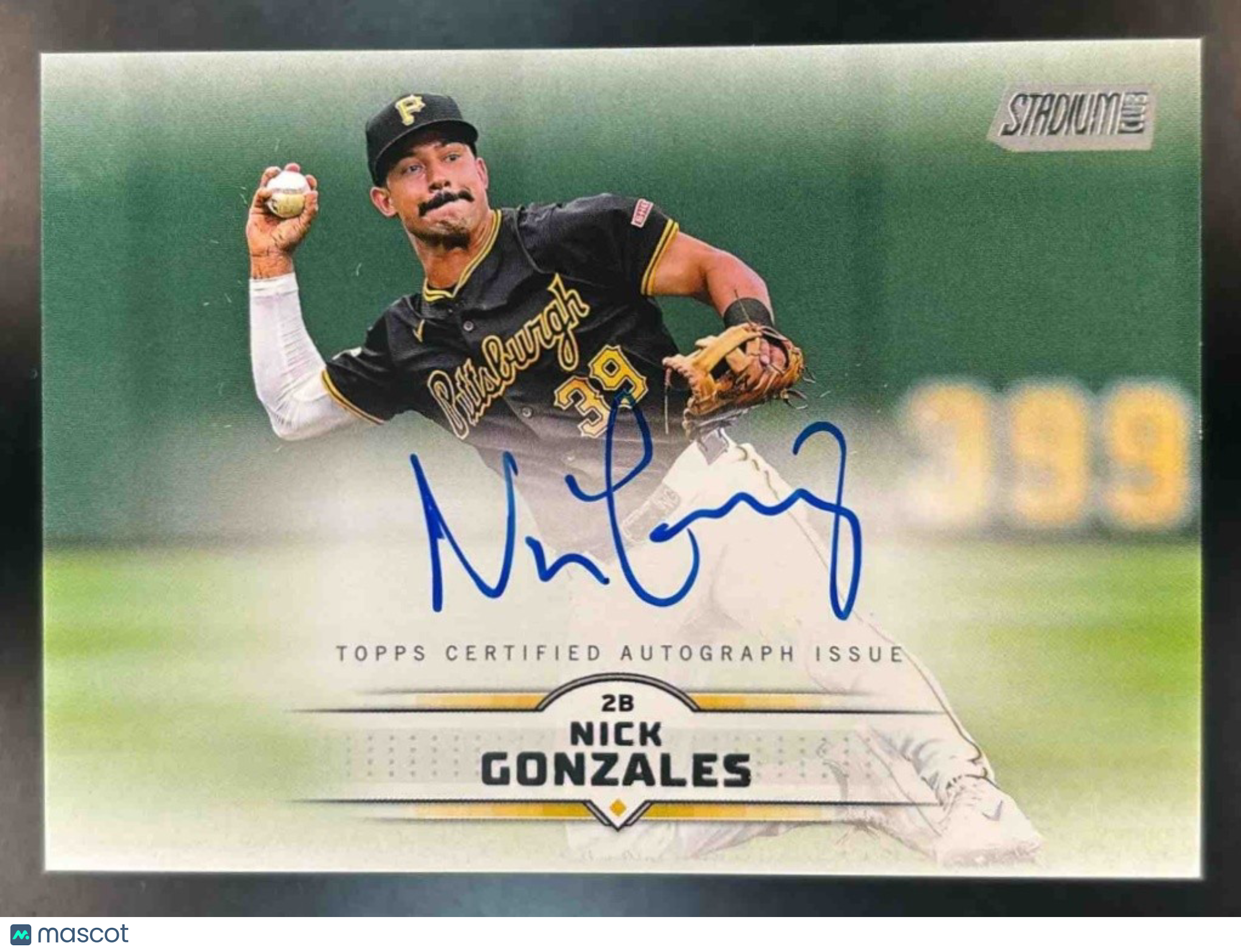 2025 Topps Stadium Club Nick Gonzales Auto Pittsburgh Pirates - Sports Cards