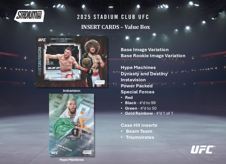 2025 Topps Stadium Club UFC 6-Pack Blaster Box - Trading Cards