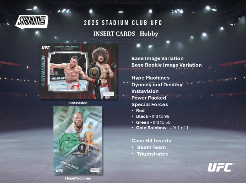 2025 Topps Stadium Club UFC Hobby Box (2 Autos) - Trading Cards