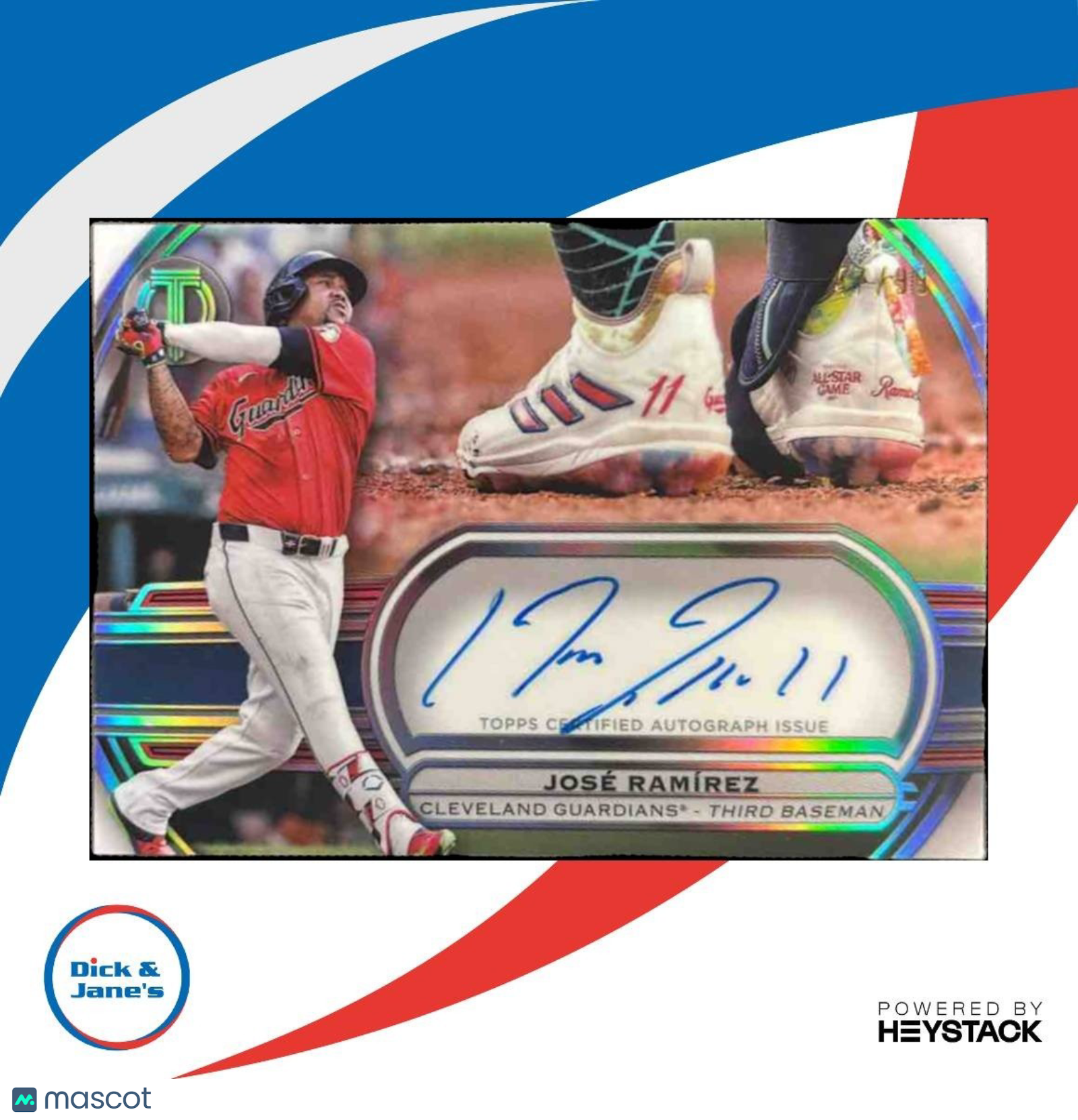 2025 Topps Tribute Jose Ramirez To Cleats Auto /99 #TTC-JR Cleveland Guardians - Sports Cards