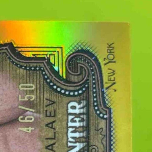 2025 Topps UFC Chrome Magomed Ankalaev Allen & Ginter Gold Refractor /50 #AAG-1 - Sports Cards